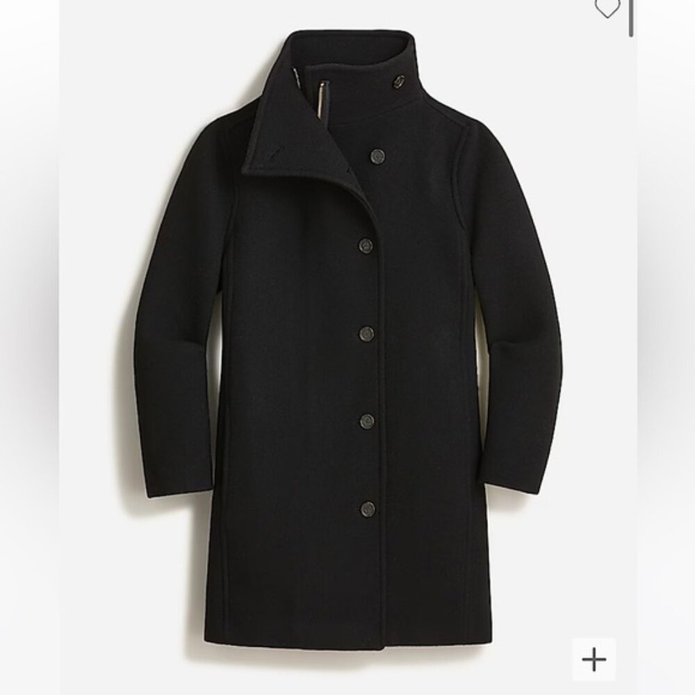 J. Crew Villa coat in Italian stadium-cloth wool  Item: BA539 Black Size 10P